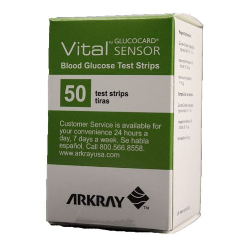 Arkray GlucoCard Vital Blood Glucose Test Strips 50 ea