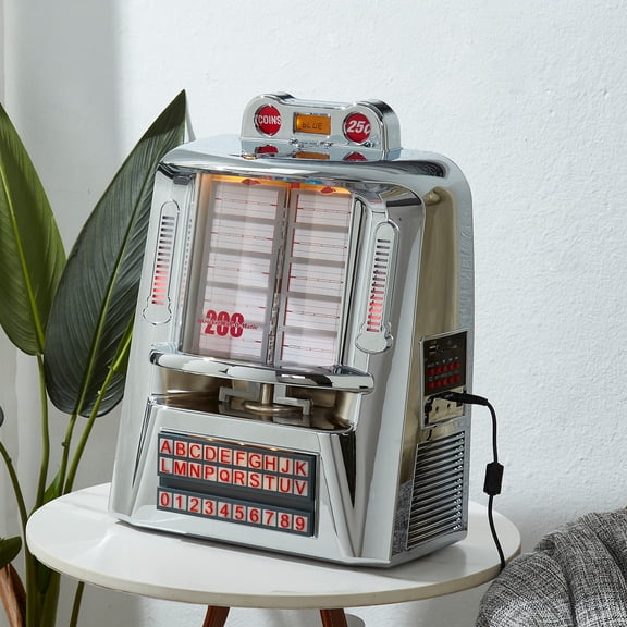 Arkrocket 200 Wall-O-Matic Diner Jukebox Tabletop Wallbox Bluetooth Speaker Radio SD USB Vintage American Diner Style