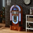 thumbnail image 1 of Arkrocket Taurus II Mid-Size Jukebox Vinyl Record Player Bluetooth CD Player Classic (Taurus II + Stand - Maple), 1 of 6
