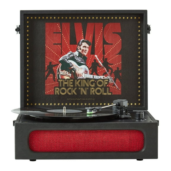 Arkrocket x Elvis Bluetooth Protable Record Player 3-Speed Bluetooth Input and Output Turntable Built-in Speakers with Magnetic Cartridge Auto Off - Elvis Presley '68