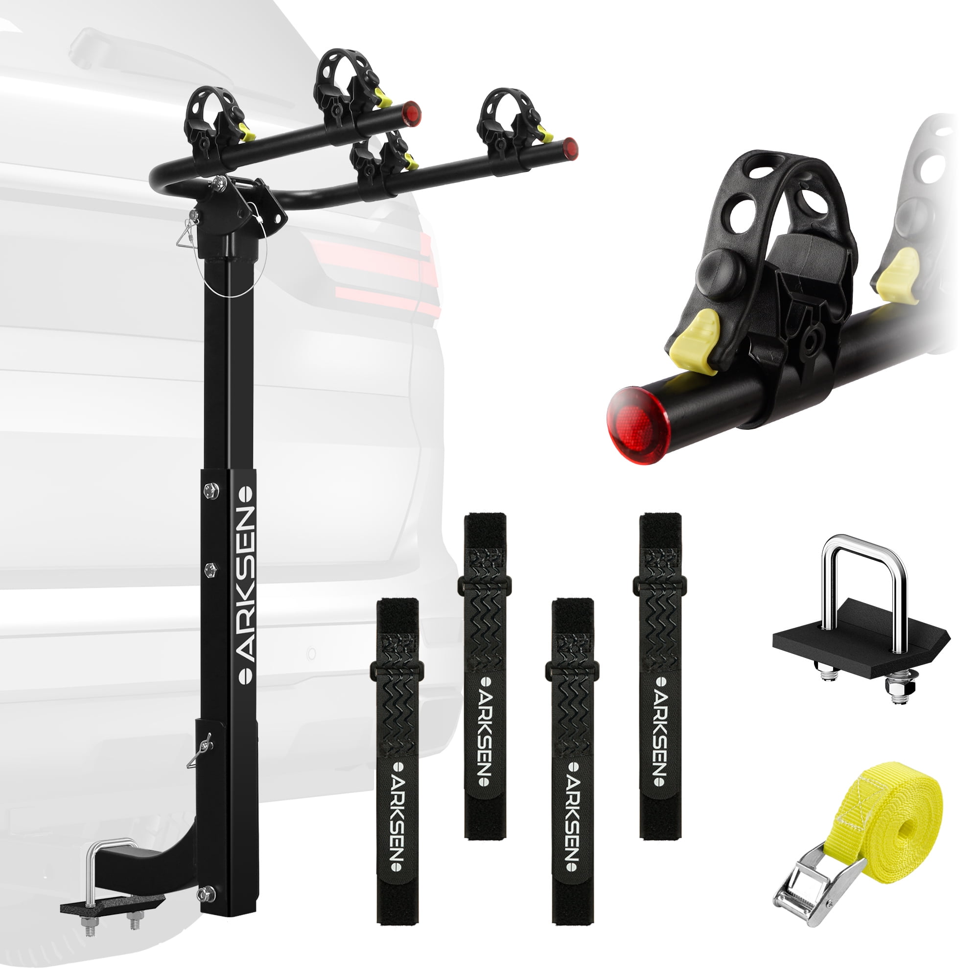 Arksen 2 Bike Rack, Hitch Mount, Swing Down, Foldable, Anti-Rattle ...