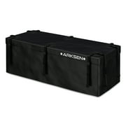 Arksen Waterproof Car Hitch Mount Cargo Carrier Bag 58" x 19" x 24"(15 Cu Ft) Foldable PVC Hitch Tray Cargo Carrier Bag W/ 10 Reinforced Straps for Car, Truck, SUV, Vans with Steel Cargo Basket