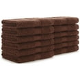 thumbnail image 1 of Arkwright 12 Pack of True Color Wash Cloths - 12 x 12 - 100% Ring Spun Cotton - Brown, 1 of 7