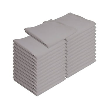 Arkwright 25 Pack of Cloth Dinner Napkins - Light Grey - Restaurant Quality - 20" x 20"