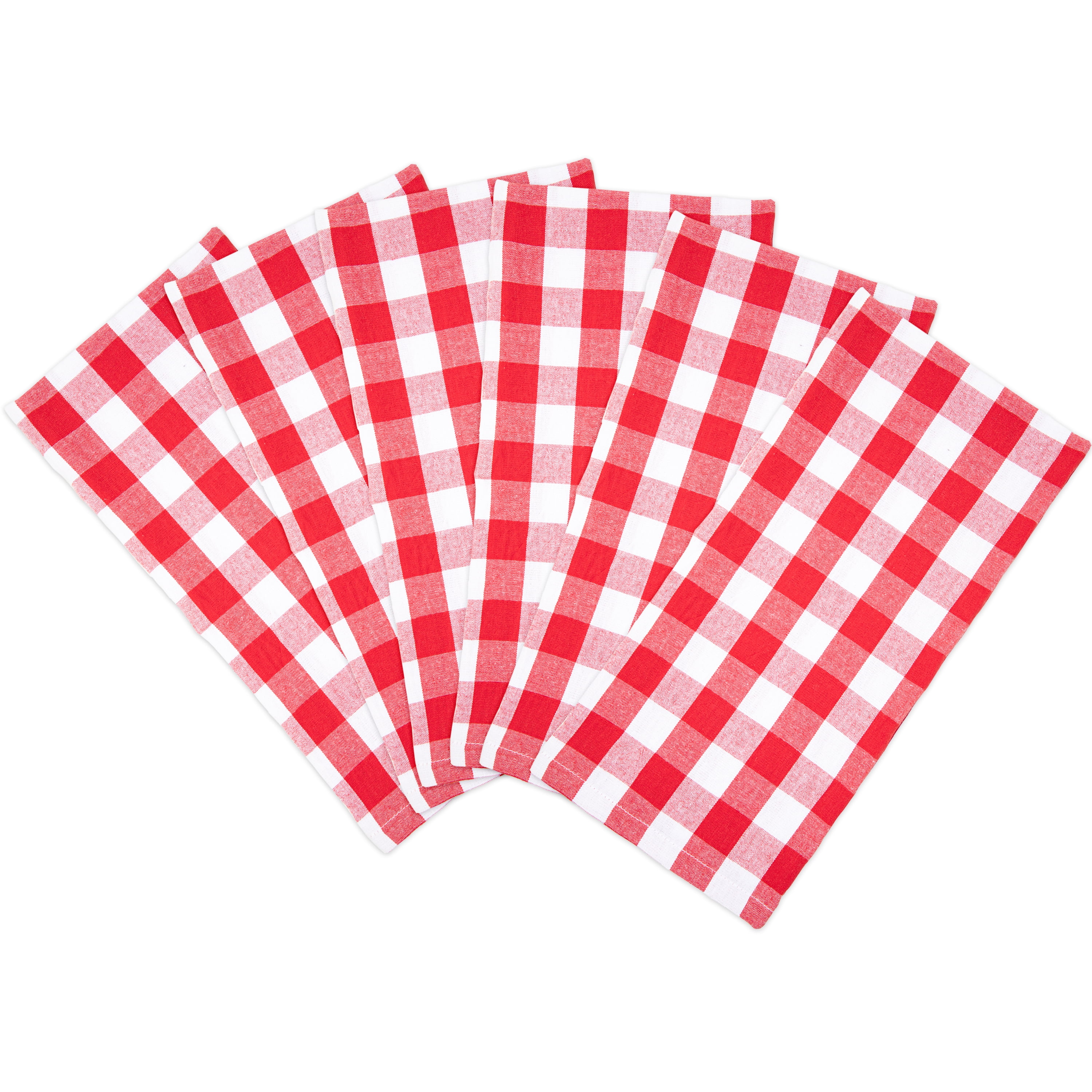 Buffalo Plaid Kitchen Towel Set - 4 Pack 20 x 30 Inch Heavy Duty Dish  Towels - Pink and White Oversized Buffalo Check Towels with Hanging Loops -  100%