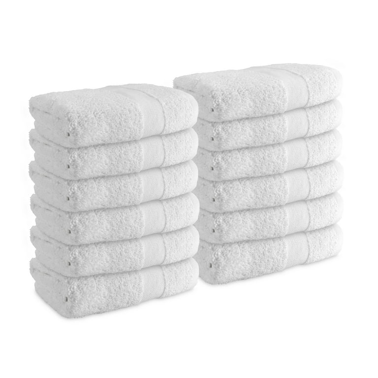 Orighty 12-Pack White Hand Towels - Quick Drying & Absorbent Microfiber  Bathroom Hand Towel 16x28 inches - Lightweight & Thin White Towels - Multi