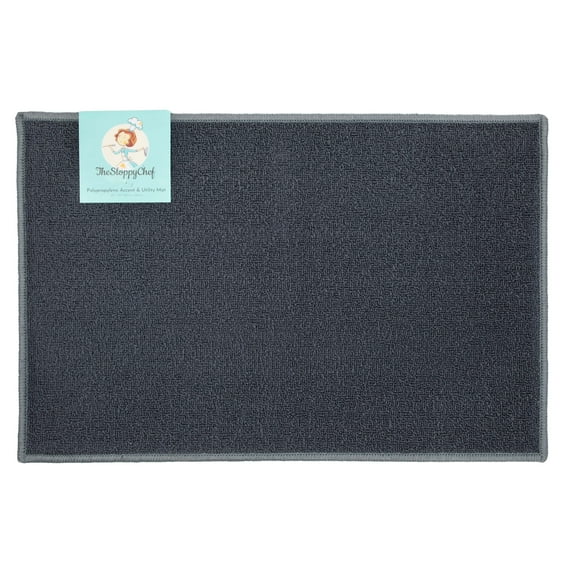 Arkwright Area Rug (26x45), Skid-Resistant Backing, Charcoal Grey