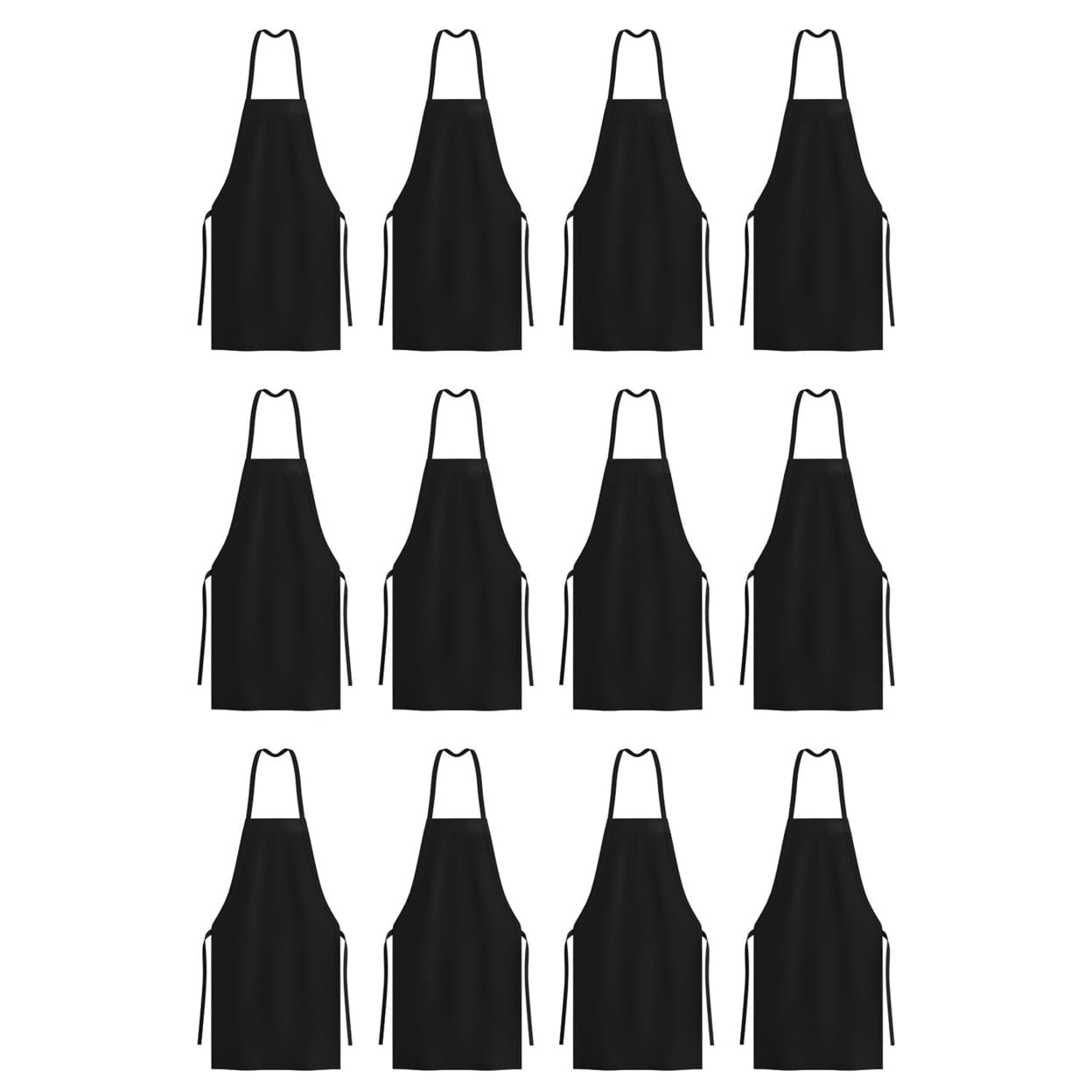 Arkwright Bib Aprons (Bulk Pack of 12), For Cooking, Adjustable Ties