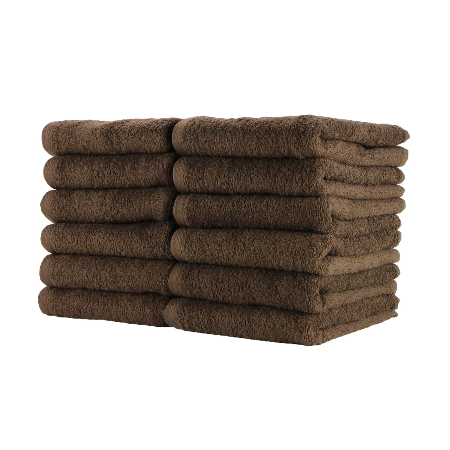 Arkwright Bleach Safe Jr. Salon Towels - 100% Ring Spun Cotton Hand Towel for Spa - (12 Pack) Brown