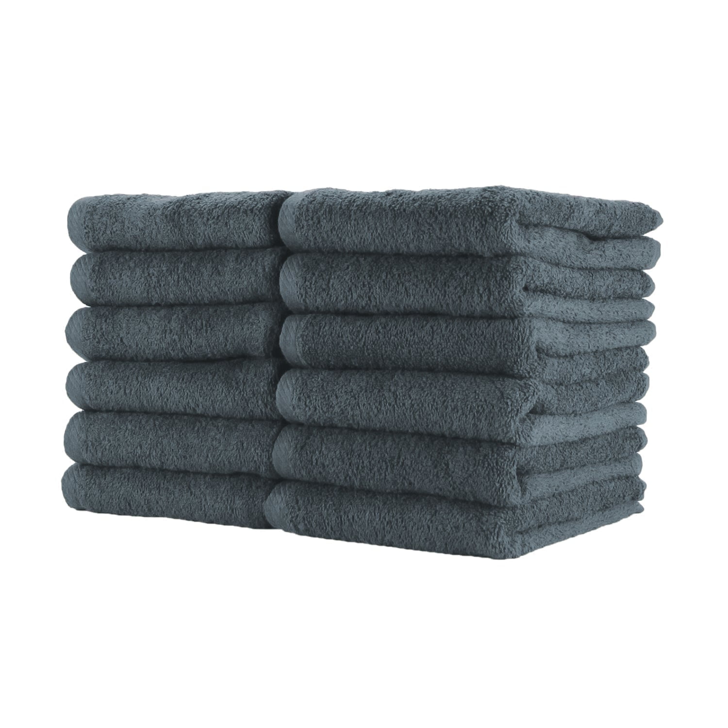Arkwright Bleach Safe Jr. Salon Towels - 100% Ring Spun Cotton Hand Towel for Spa - (12 Pack) Charcoal
