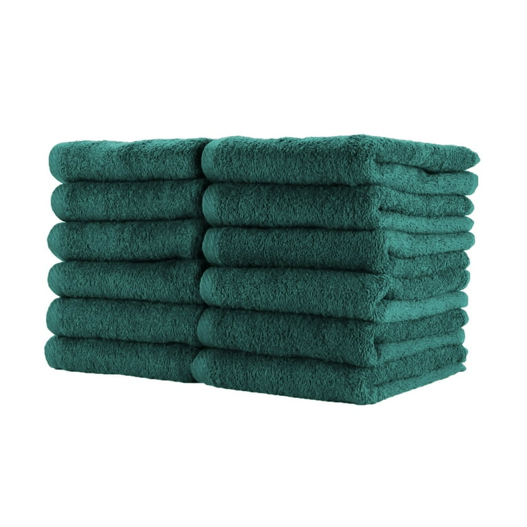 Arkwright Bleach Safe Jr. Salon Towels 100 Ring Spun Cotton Hand Towel for Spa 12 Pack Hunter Green Walmart