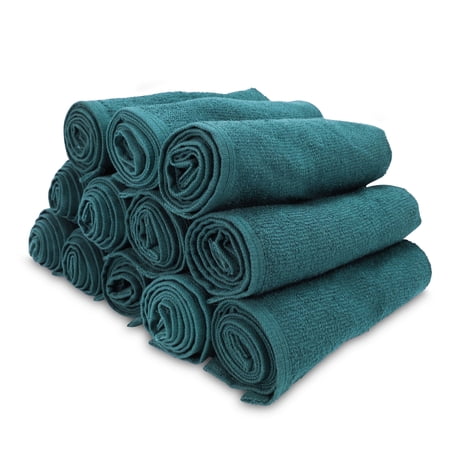 Arkwright Bleach Safe Sr. Salon Towels - 100% Ring Spun Cotton Hand Towel for Spa - (12 Pack) Hunter Green