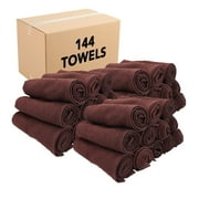 Arkwright Bleach Safe Sr. Salon Towels - 100% Ring Spun Cotton Hand Towel for Spa - (Bulk Case of 144) Brown