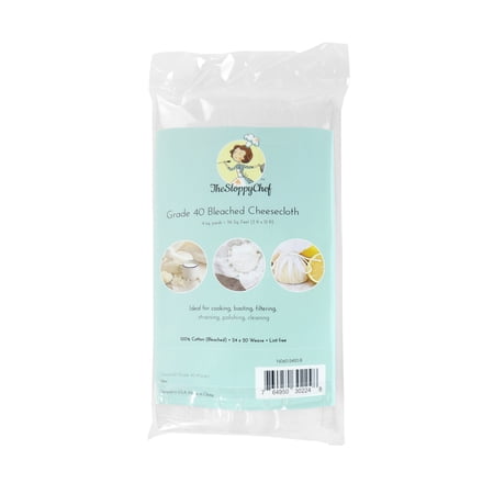 Arkwright Bleached Cheesecloth, Grade 40, 4 Square Yards Per Bag