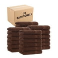 thumbnail image 1 of Arkwright Bulk Case of 24 Bath Towels, 25x52, 100% Heavy Cotton, Brown, 1 of 8