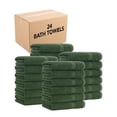 thumbnail image 1 of Arkwright Bulk Case of 24 Bath Towels, 25x52, 100% Heavy Cotton, Hunter Green, 1 of 8