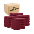 thumbnail image 1 of Arkwright Bulk Case of 300 True Color Washcloths, 12x12, 100% Cotton, Burgundy, 1 of 8
