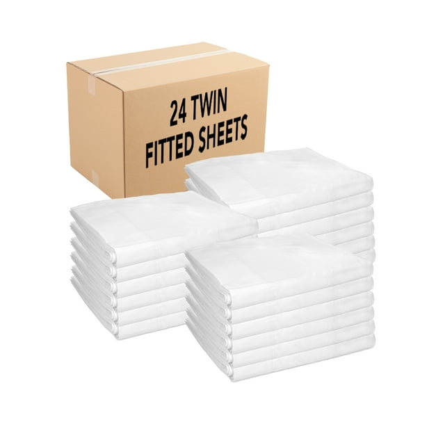 Arkwright Bulk Cotton Fitted Bed Sheets Soft Twin Size Sheets for