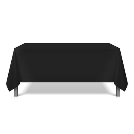 Arkwright Bulk Pack of 6 Tablecloths, 100% Polyester, 42 x 42, Black
