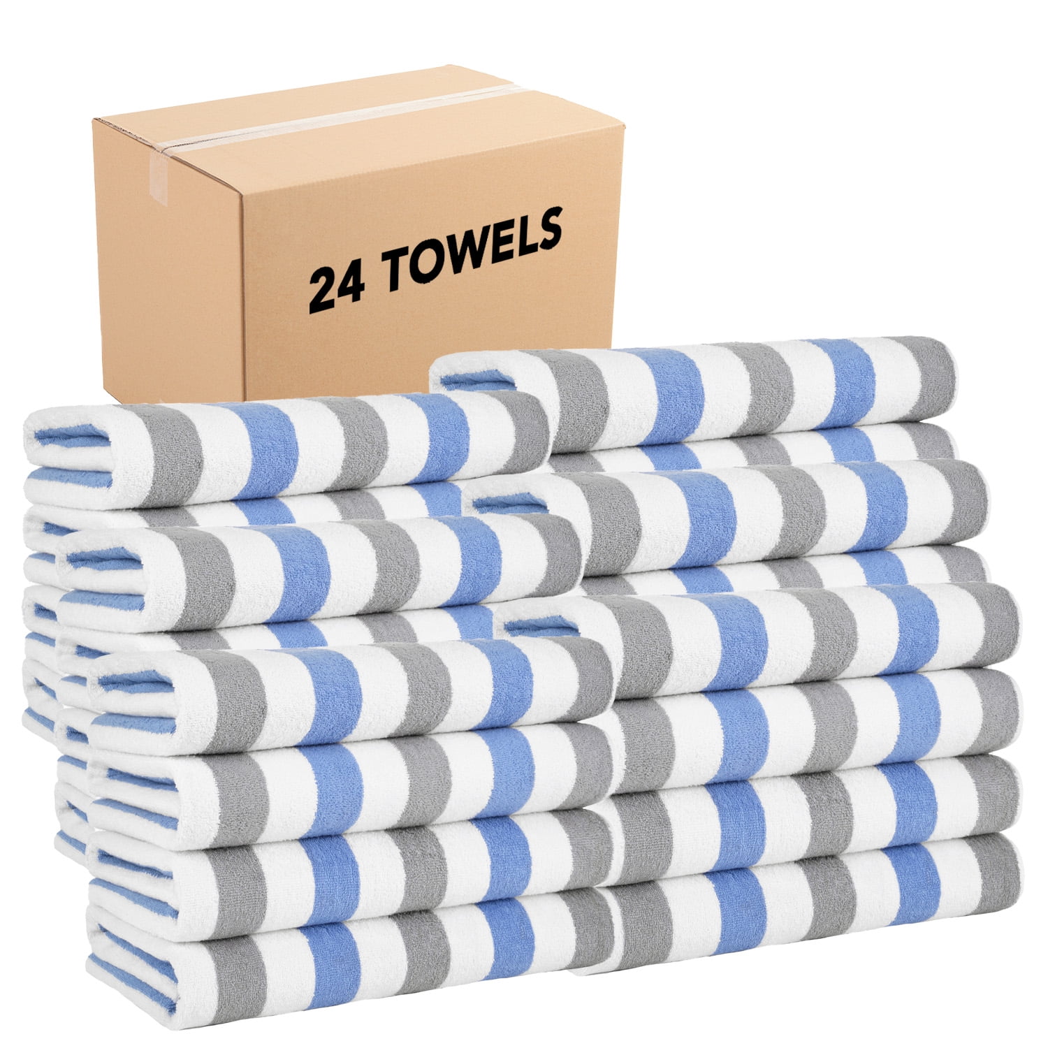 Manchester Mills Sanibel Pencil Stripe Pool & Beach Towel - Pack of 2, Grey