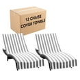 thumbnail image 1 of Arkwright California Cabana Chaise Lounge Covers - 100% Cotton Terry - 30 x 85 in. - (Case of 12) Grey, 1 of 8