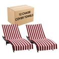 thumbnail image 1 of Arkwright California Cabana Chaise Lounge Covers - 100% Cotton Terry - 30 x 85 in. - (Case of 12) Red, 1 of 8