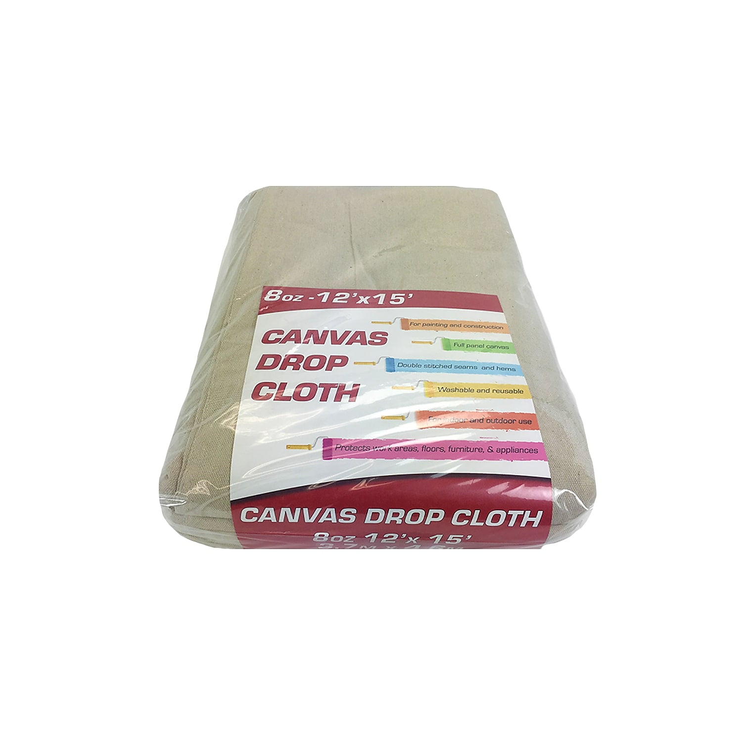 Arkwright Canvas Dropcloth, Multi-Purpose, 12x15 in., 8 oz