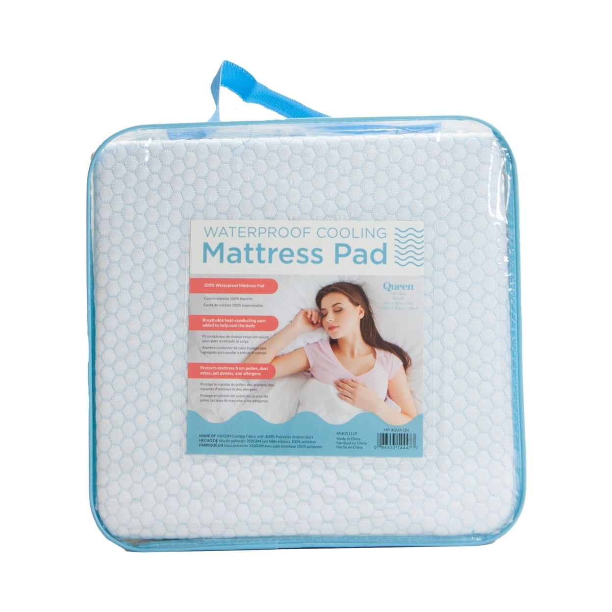 Fitted Mattress Pad Deep Pocket Cooling Breathable Mattress Pad