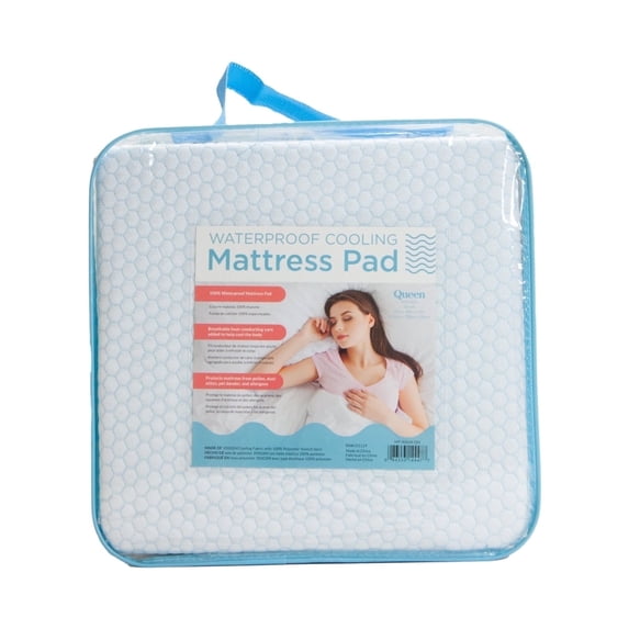 Arkwright Cooling Waterproof Mattress Pad (King Size), Hypo-allergenic, Quilted Honeycomb Microfiber Top Layer, 18â Deep Fitted Skirt