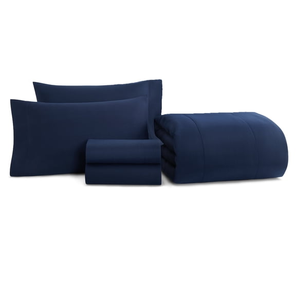 Arkwright Family Essentials Bed in Bag 5 Piece Set - Twin - Navy