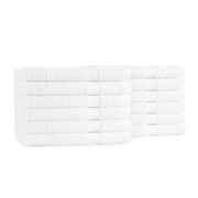 Arkwright Home Admiral Hand Towels 12 Pack, Soft Cotton/Poly Blend, 16x27, White