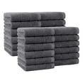 thumbnail image 1 of Arkwright Home Family Essentials Washcloths (Pack of 24), 12x12, Cotton, Dark Grey, 1 of 7