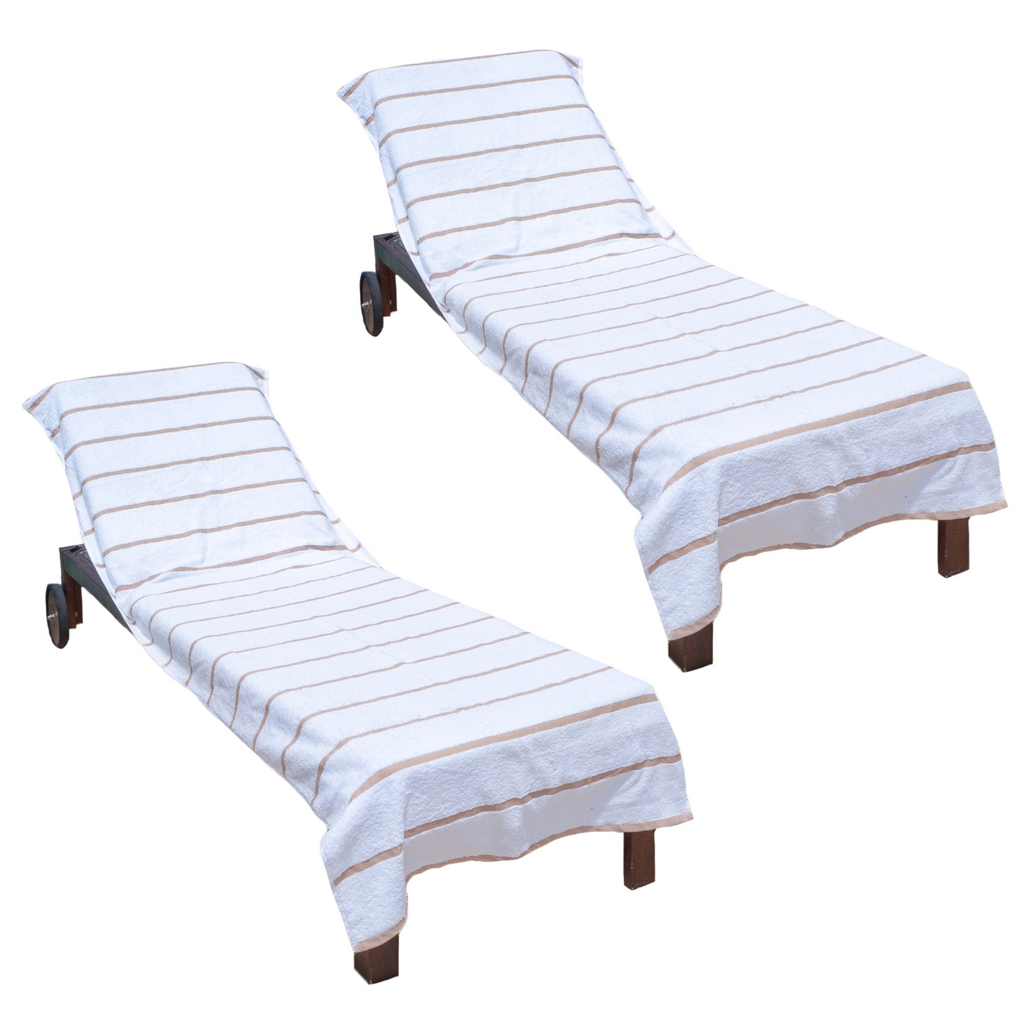 Arkwright Home Las Rayas 2Piece Chaise Lounge Towel Covers with Top