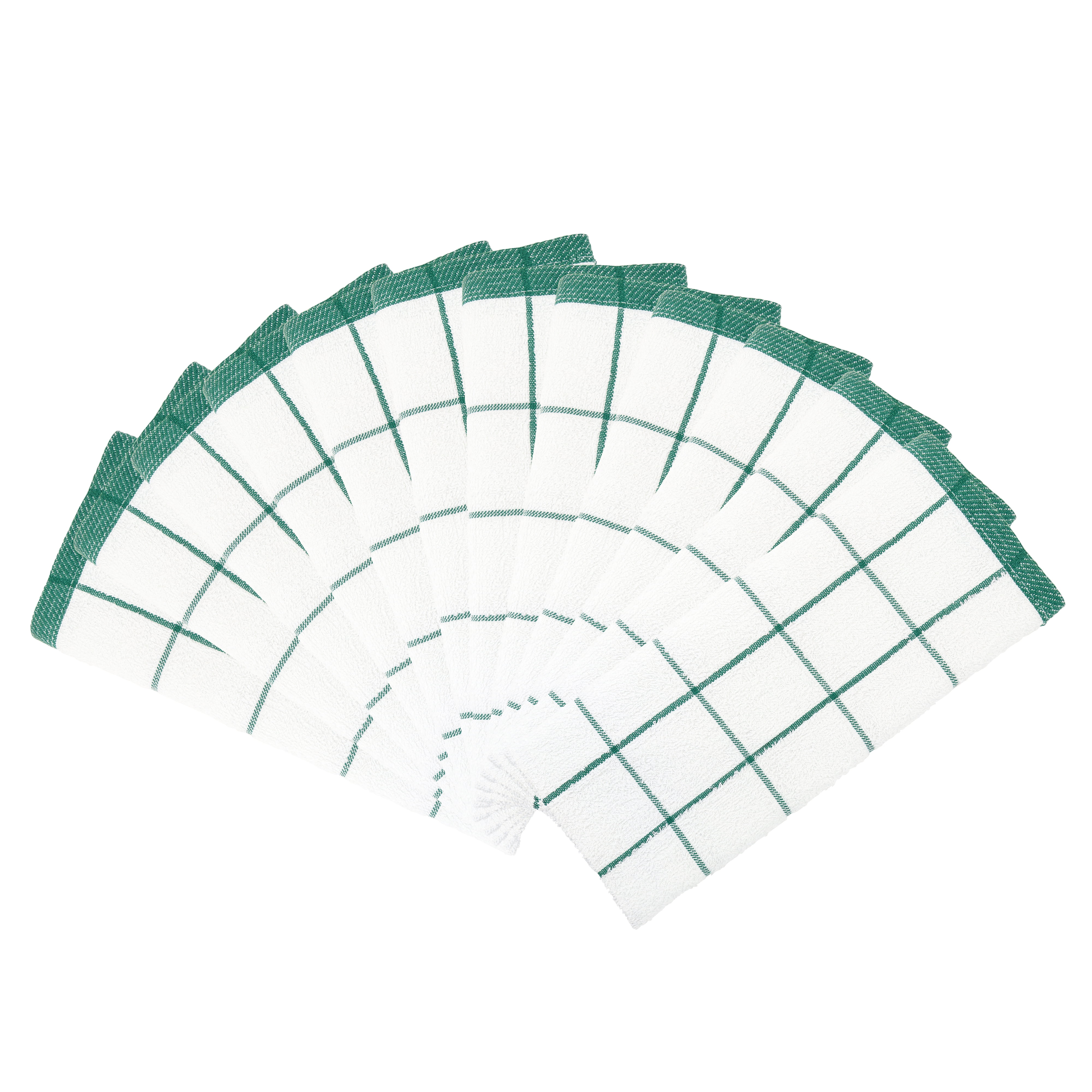 Arkwright Kitchen Towels (12 Pack), 15 x 25 in., 100% Cotton, Green ...