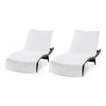 thumbnail image 1 of Arkwright Las Rayas Chaise Lounge Cover - 100% Cotton Terry Pool Towel - 30 x 85 in. - (2 Pack) White, 1 of 6