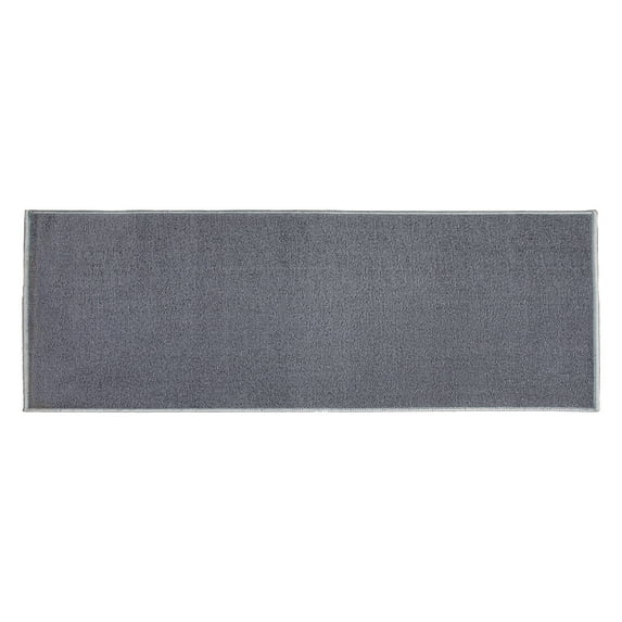 Arkwright Long Kitchen Area Rug (20x60), Skid-Resistant Backing, Charcoal Gray