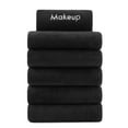 thumbnail image 1 of Arkwright Makeup Removal Towels (6-Pack), Soft Coral Fleece, Fingertip Towel Size 11x17, Black, 1 of 7