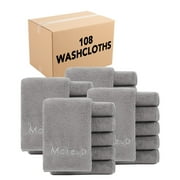 Arkwright Makeup Remover Wash Cloth - Coral Fleece Microfiber Face Towels - 13 x 13 in. - Bulk Case of 108 Grey