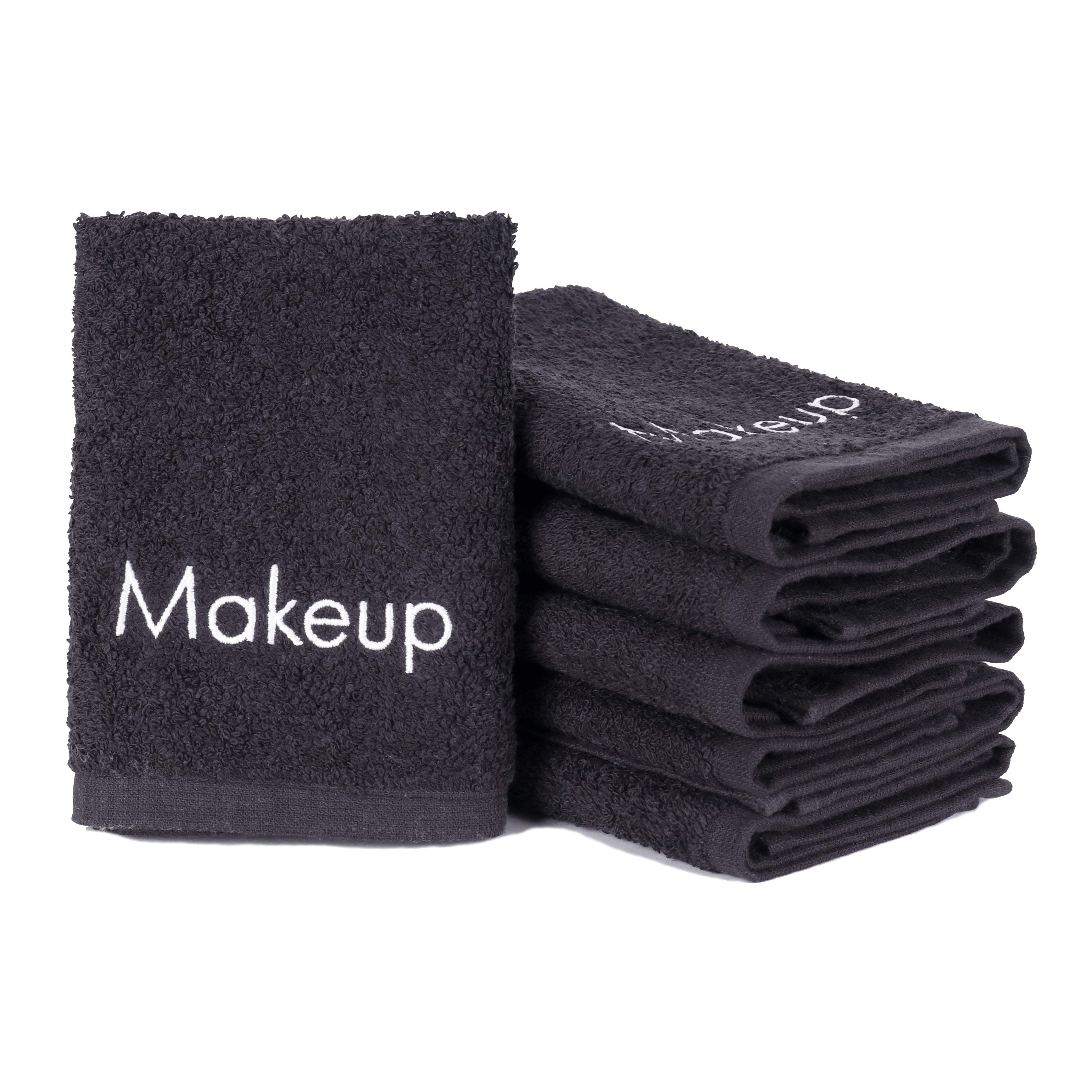 Black Makeup Wash Cloths - 13 x 13