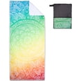thumbnail image 1 of Arkwright Mandala Beach Towel, 30x70 Oversized Microfiber Towel, Rainbow Colors, 1 of 8