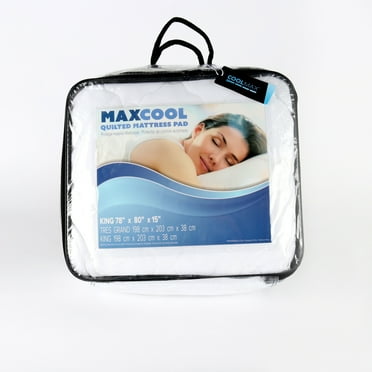 Arkwright MaxCool Quilted Mattress Pad (KING Size), Hypoallergenic, Breathable, Soft, Moisture Wicking, White