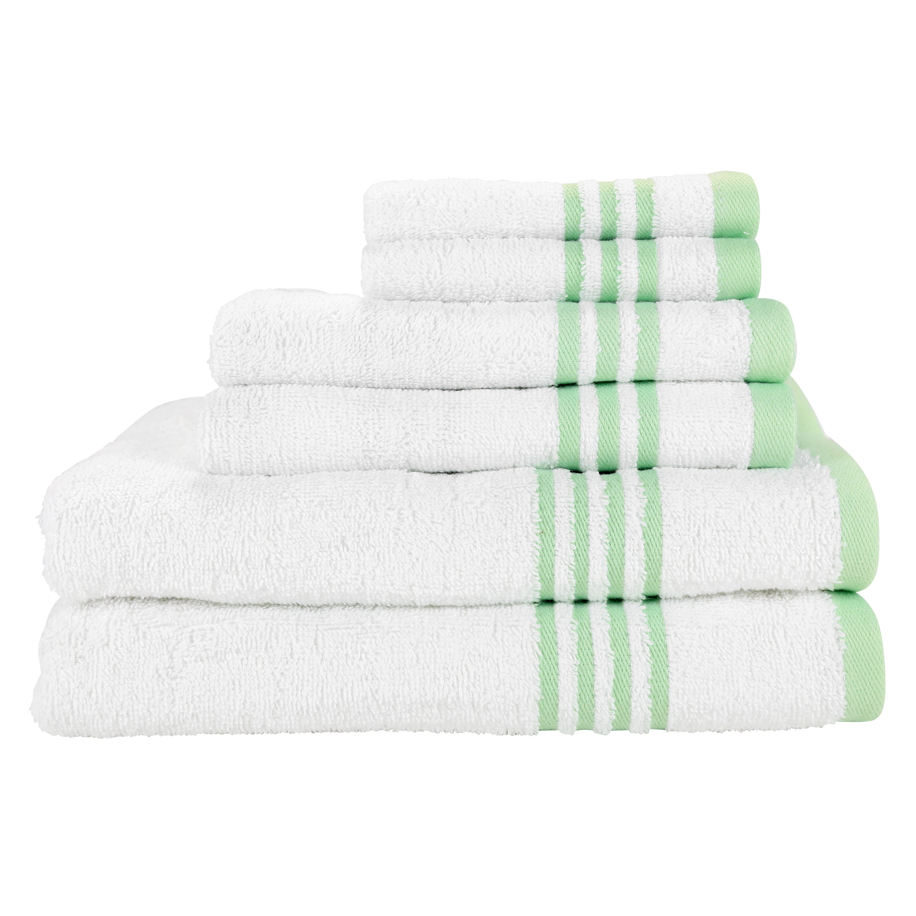 Arkwright True Color Bath Towels (6-Pack), 25x52 in., Ring Spun Cotton, Beige, Size: 25 x 52
