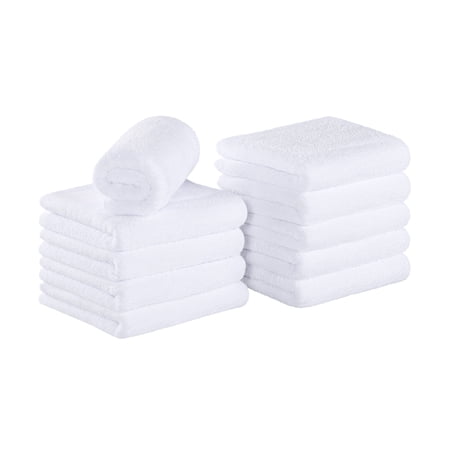 Arkwright Microfiber Bleach-Safe Salon Towels - Soft Coral Fleece - 16 x 27 in - (Pack of 10) White