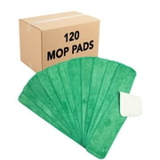Arkwright Microfiber Flat Wet Mop Pads (Bulk Case of 120), 24 oz, Green