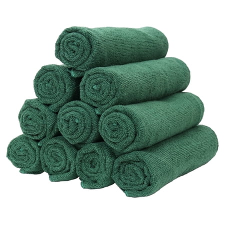 Arkwright Microfiber Gym Towels - Soft Quick Dry Hand Towel - 16 x 27 in. - (12 Pack) Hunter Green