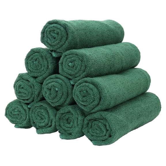 Arkwright Microfiber Gym Towels - Soft Quick Dry Hand Towel - 16 x 27 in. - (12 Pack) Hunter Green
