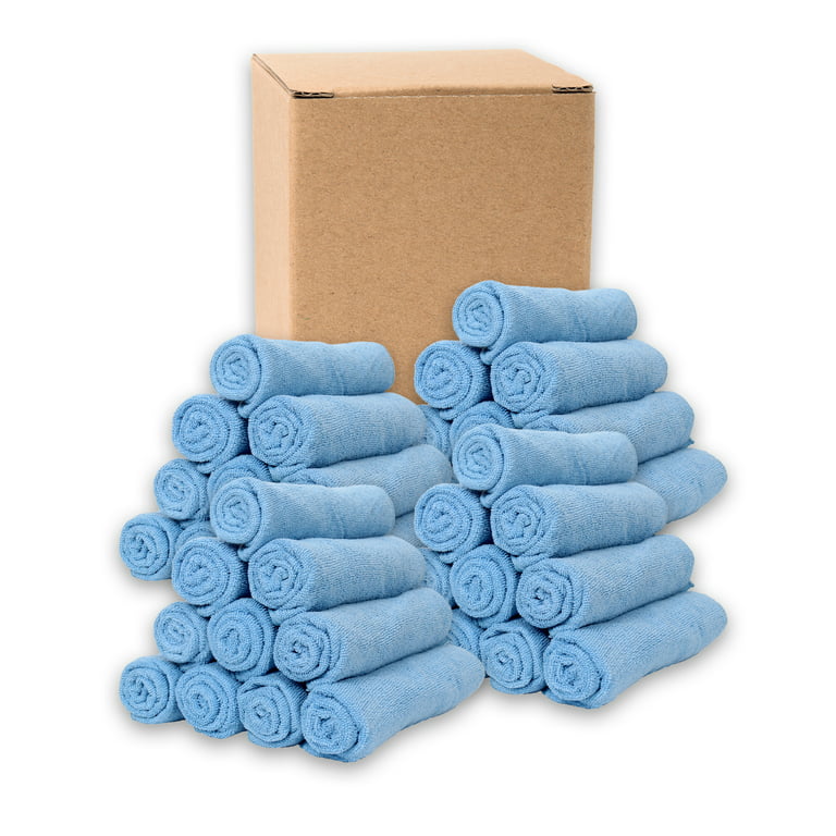 Arkwright Microfiber Gym Towels - Soft Quick Dry Hand Towel - 16 x 27 in. -  (Bulk Case of 180) Blue