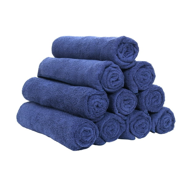 Arkwright Microfiber Hand Towels 12 Pack 15 x 24 Navy Blue Walmart Business Supplies