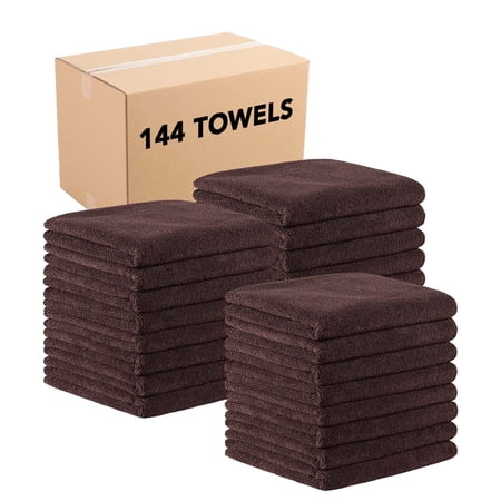 Arkwright Microfiber Salon Towels - Bleach Safe Resistant Towel - 16 x 27 in. - (Case of 144) Brown