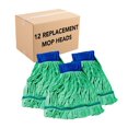 thumbnail image 1 of Arkwright Microfiber Tube Mop Heads (Bulk Case of 12), 11 oz, Highly Absorbent, Quick Drying, Green, 1 of 5